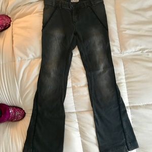 Free People Bell Bottom Jeans in washed black